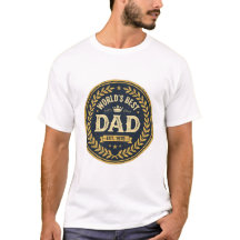 T-Shirt mit Vintage-Abzeichen 'Bester Vater der We