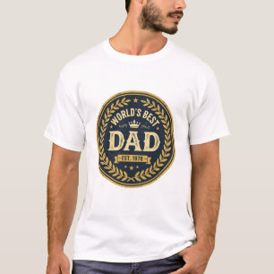 T-Shirt mit Vintage-Abzeichen 'Bester Vater der We