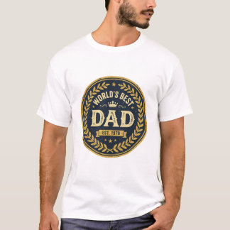 T-Shirt mit Vintage-Abzeichen 'Bester Vater der We