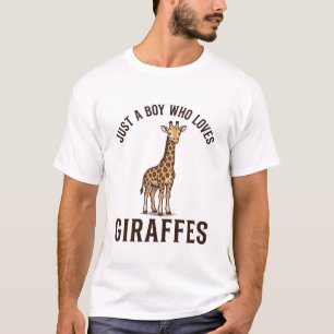T-Shirt mit Vintage-Gravur für Jungen, die Giraffe