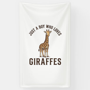 T-Shirt mit Vintage-Gravur für Jungen, die Giraffe Banner