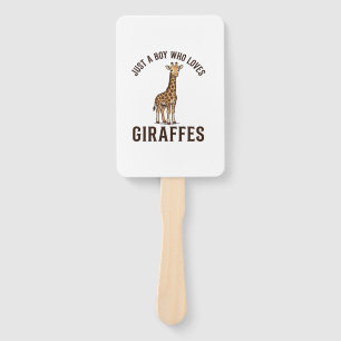 T-Shirt mit Vintage-Gravur für Jungen, die Giraffe Fächer