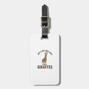 T-Shirt mit Vintage-Gravur für Jungen, die Giraffe Gepäckanhänger