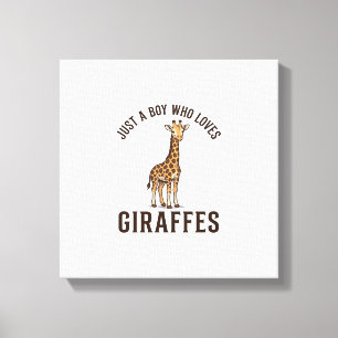 T-Shirt mit Vintage-Gravur für Jungen, die Giraffe Leinwanddruck