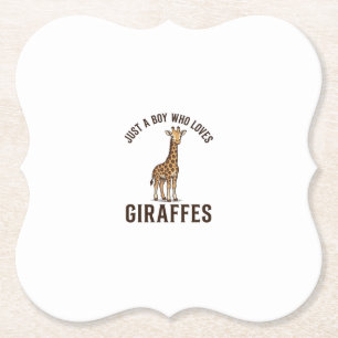 T-Shirt mit Vintage-Gravur für Jungen, die Giraffe Untersetzer