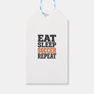 T-Shirt mit Vintage-Typografie: Essen Schlafen Fuß Geschenkanhänger