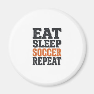 T-Shirt mit Vintage-Typografie: Essen Schlafen Fuß Magnet