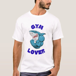 T-Shirt mit vollem Weißen Hai-Design – Stylisch un