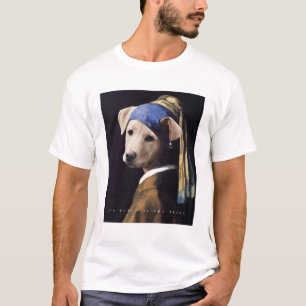 T-Shirt mit Welpe und Perle