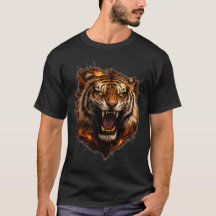 T-Shirt mit wildem Tiger-Grafik für Männer