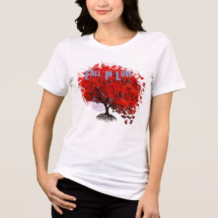 T-Shirt mit Wirbeln und Puzzle-Teilen zum Verliebe Tri-Blend Shirt