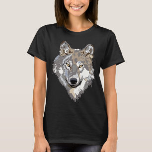 T-Shirt mit Wolfsgesicht