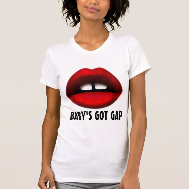 T - Shirt mit Zahnrädern, Baby's Got Gap (Vorderseite)