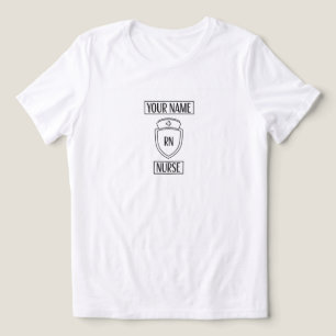 T-Shirt Modern Anpassbar Registrierte Pflegekraft Tri-Blend Shirt