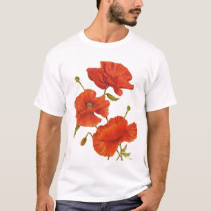 T - Shirt-Mohnblumen T-Shirt