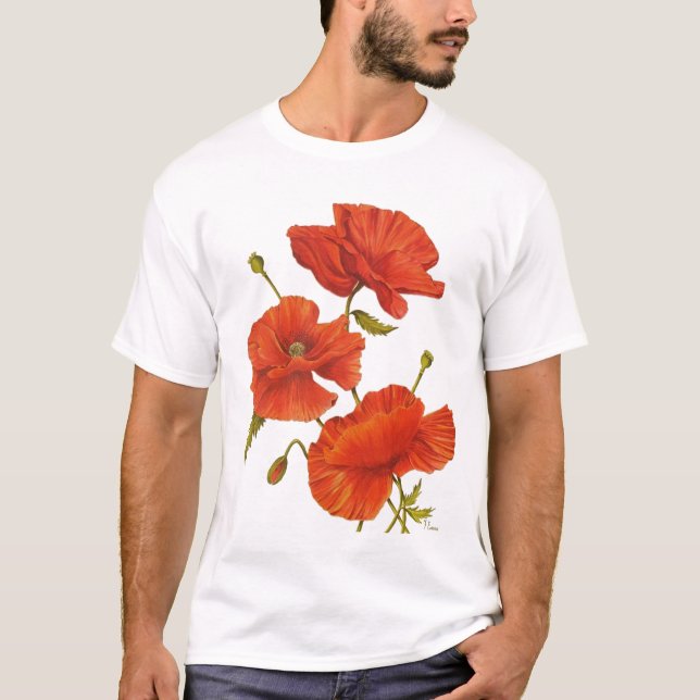T - Shirt-Mohnblumen T-Shirt (Vorderseite)