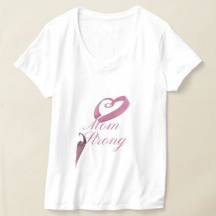 T-Shirt 'Mom Strong' für das Bewusstsein für Krebs