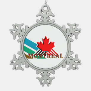 T-SHIRT Montreal Schneeflocken Zinn-Ornament