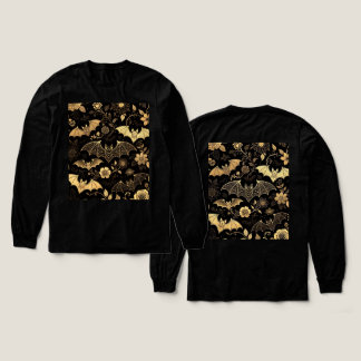 T-Shirt-Muster mit goldenen Fledermäusen Tri-Blend Shirt