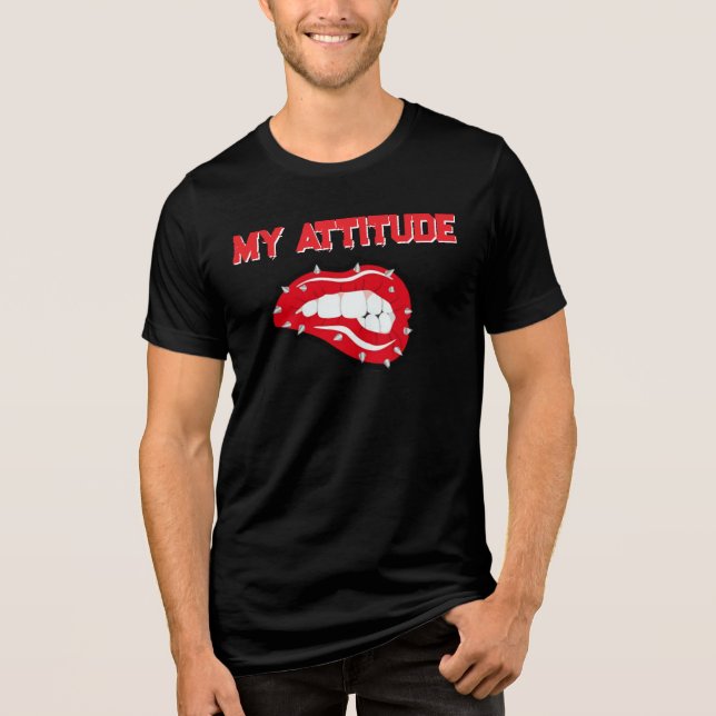 T-Shirt My attitude  Tri-Blend Shirt (Vorderseite)