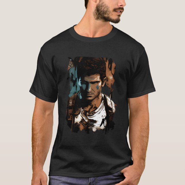 T - Shirt "Nathan Drake Adventure Artwork" (Vorderseite)