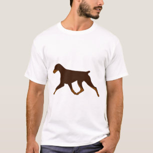 T - Shirt - Natural Eared Red & Rust Doberman Gait