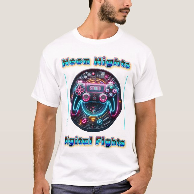 T - Shirt Neon Nights Digitale Kämpfe (Vorderseite)