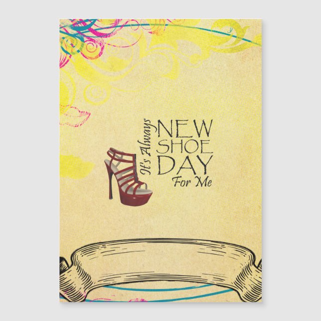 T-SHIRT neuer Schuh-Tag Magnetkarte (Vorderseite)