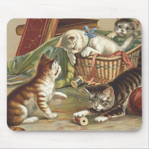 T-SHIRT neugierige Katze Mousepad