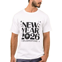 T-Shirt Neujahr 2026 Feierlichkeiten 