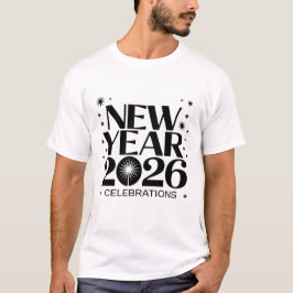 T-Shirt Neujahr 2026 Feierlichkeiten