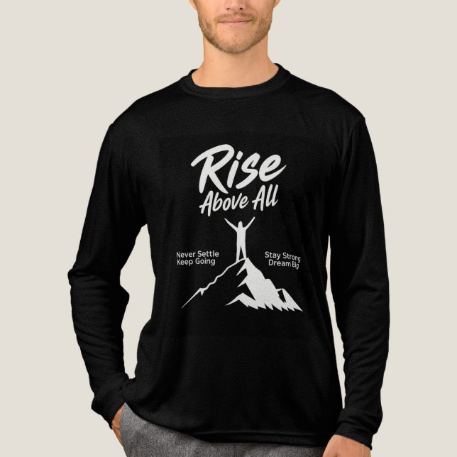 T_Shirt Nie Settle , Bleib Stark  Tri-Blend Shirt (Vorderseite)