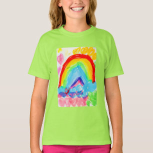 T - Shirt, Niedlich Teens Art Rainbow T - Shirt, f T-Shirt