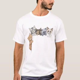 T-Shirt Niedliche spähende Kätzchen Benutzerdefini