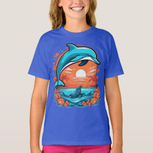 T - Shirt niedlicher Delphine