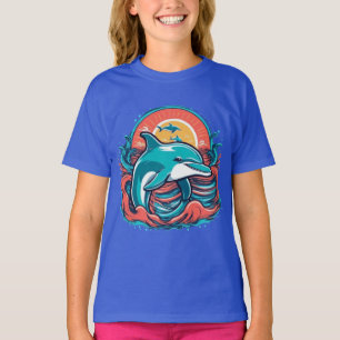 T - Shirt niedlicher Delphine