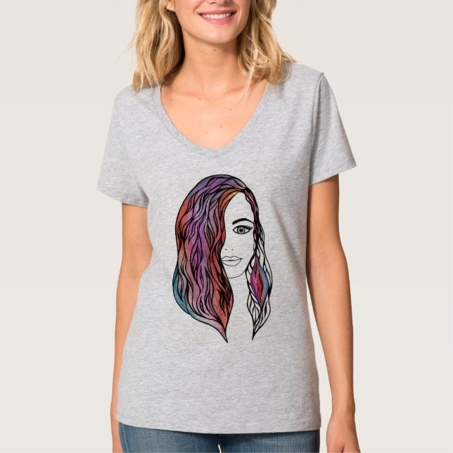 T - Shirt niedlicher Frauen mit Bild (Vorderseite)