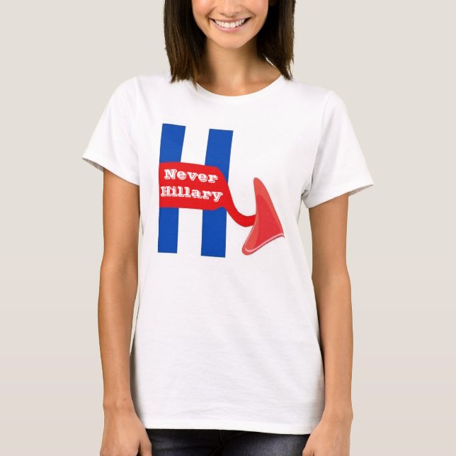 T - Shirt Niemals Hillary (Vorderseite)