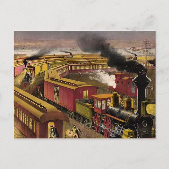 T-SHIRT Night Train Postkarte (Vorderseite)