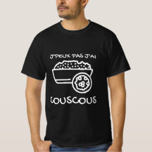 T - Shirt noir "J'peux pas j'ai Couscous"