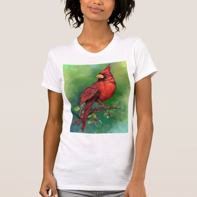 T - Shirt Nordroter Kardinal (Vorderseite)