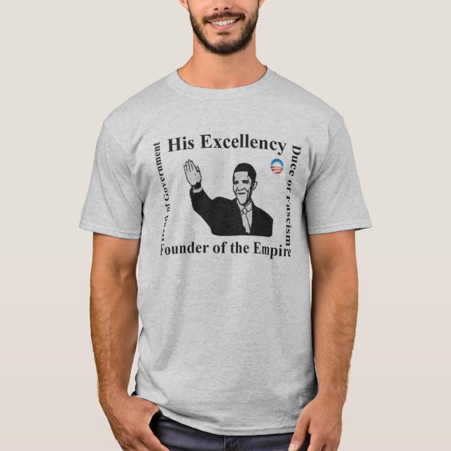 T - Shirt Obama Mussolini (Vorderseite)