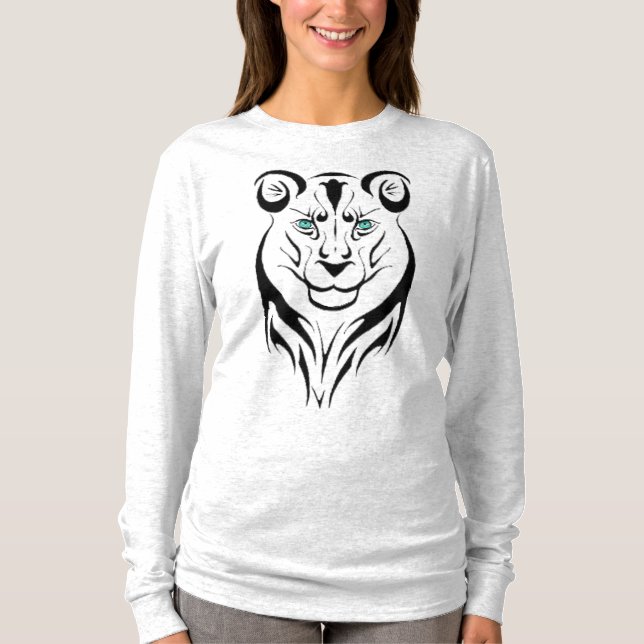 T-Shirt oberster des einfacher Entwurfs-Löwe-neues (Vorderseite)