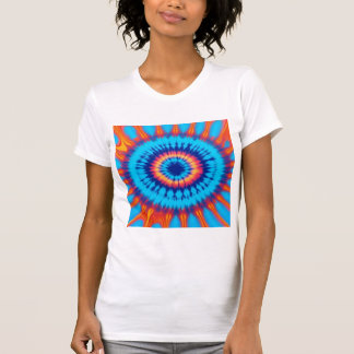 T-Shirt Orange & Blau Tie Dye