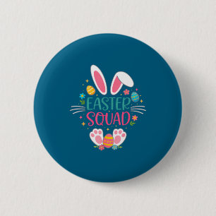 T-Shirt Ostern-Team Hasenohren Eier Button