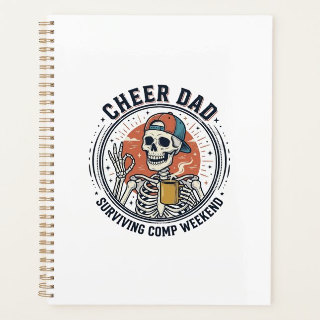 T-Shirt Papa überlebt Wettbewerbs-Wochenende Skele Planer (Vorderseite)
