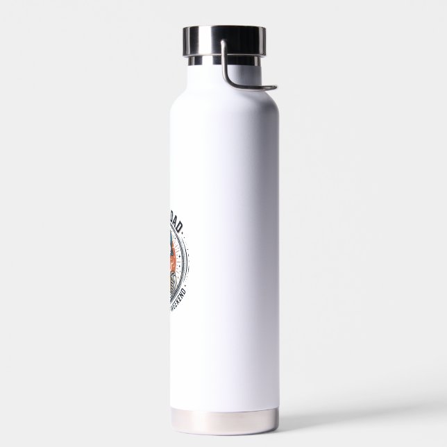 T-Shirt Papa überlebtes Wettbewerbswochenende Skel Trinkflasche (Links)