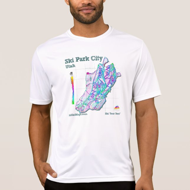 T - Shirt Park City 3dSkiMaps (Vorderseite)