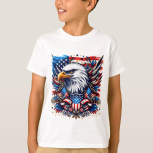 T - Shirt-Patriotische Flagge für Kinder T-Shirt