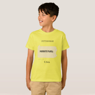 T - Shirt - Pennsylvania Karte mit Stadt